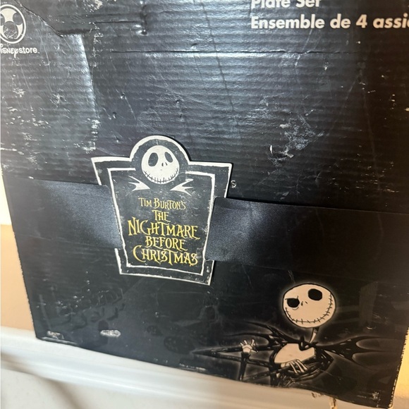 Rare Tim burtons the nightmare before Christmas plate set by disney Set Of 4 - Picture 8 of 9